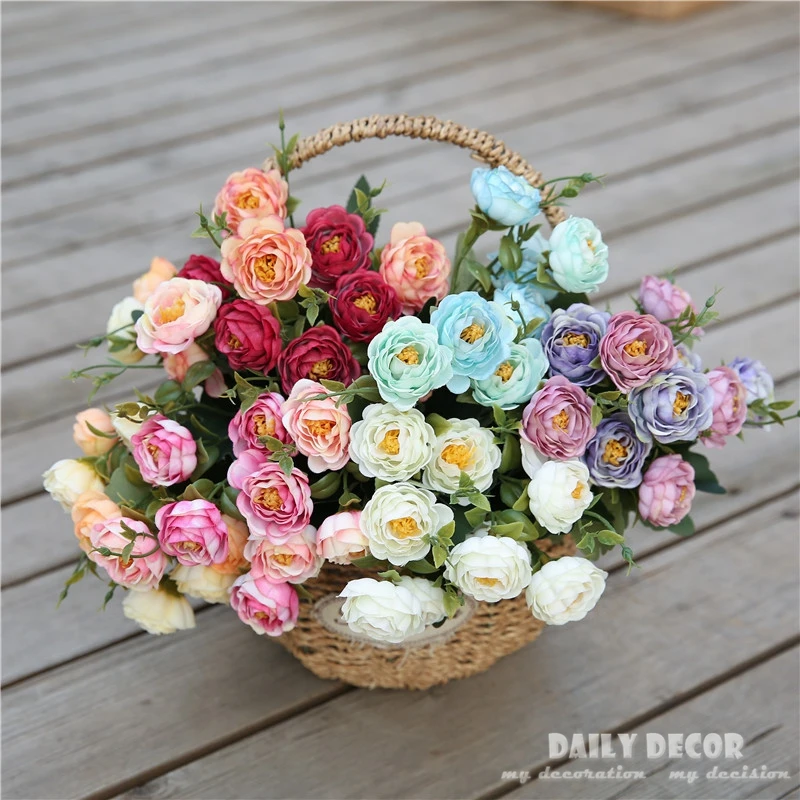 10pcs/lot ! wholesale small artificial camellia flower bud bouquet fake camellia japonica silk wedding / home decorative flowers