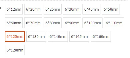 2023Factory Promote Standard Screw For Drum Rack And Drum Ringproduct specifications: 1.5cm-24.5cm diameter 6mm