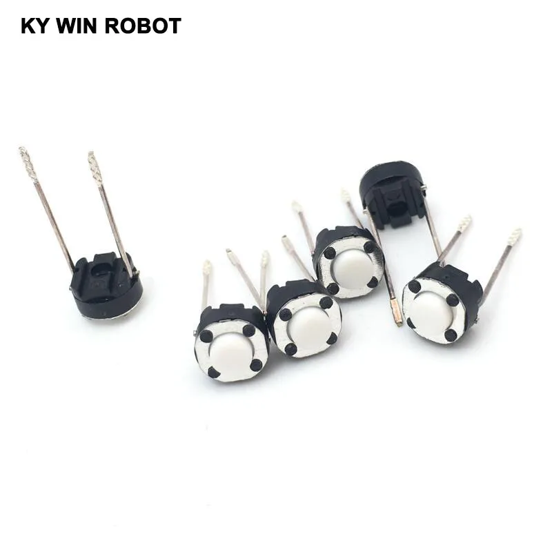 50PCS Japan mixer internal keys ALPS SKRGABD010 6 * 6 * 4.3mm 2 feet Tact switch 6*6*4.3 white round long life