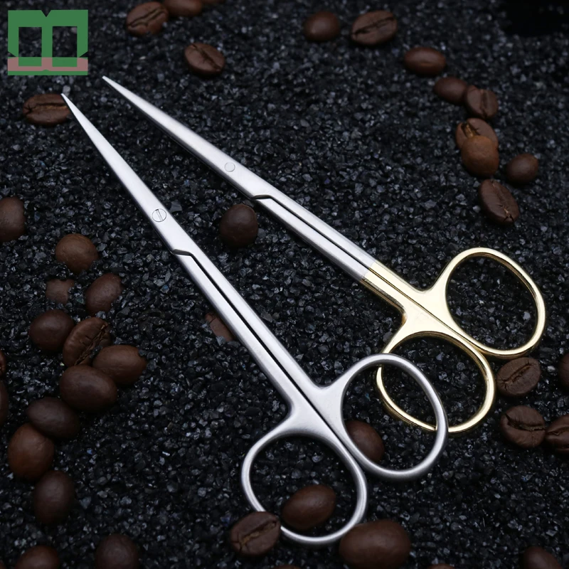 Blunt-pointed scissors stainless steel Cut the nose  ligature scissors probe-pointed scissors 11.5cm Cosmetic surgery