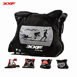 XXF Bike Travel Bag Case, Bike Box for Triathlon Tt, MTB, 700C, Road Bikes, Air Pads Protector, Waterproof Bike Accessories