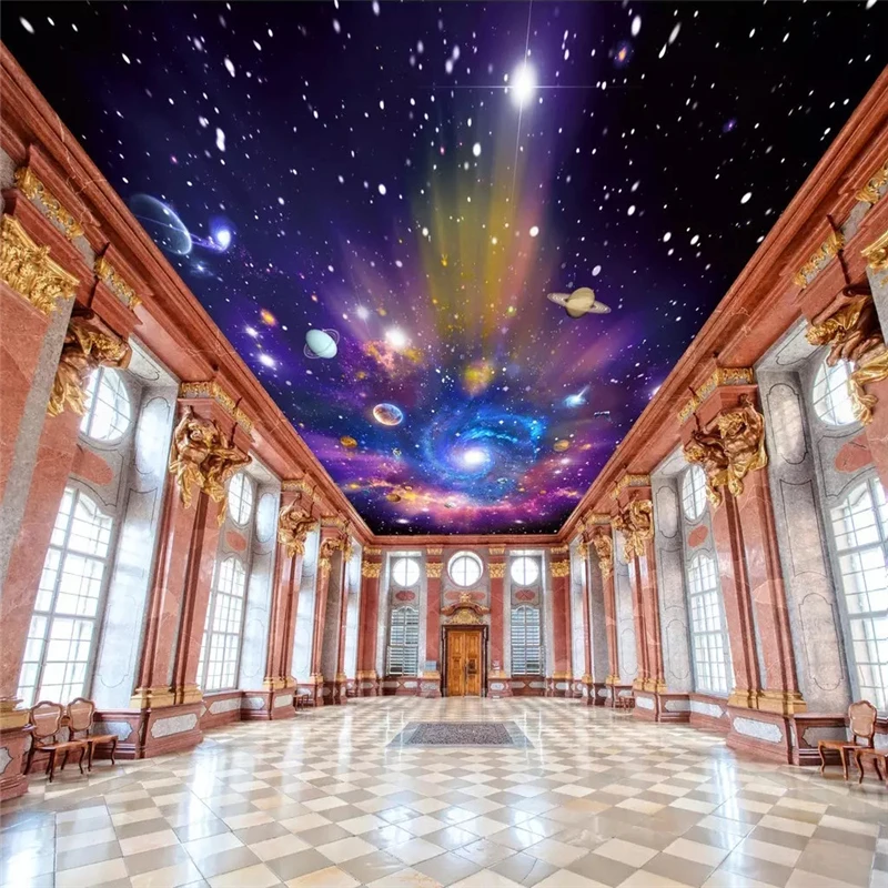 

Обои нестандартного размера, красочное звездное небо, огромная Вселенная, Галактика, мечта, комната, потолок, потолок, художник, украшение дома, 3d обои