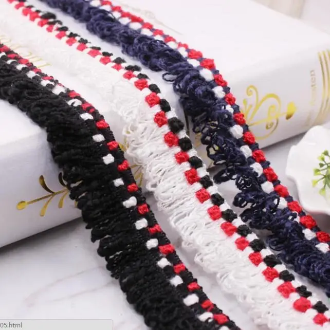 

45yards DIY Korean Webbing Tassel Lace Trim Ethnic Fringe Lace Ribbon For Sewing Dress Stage Garment Curtain Bag Bedding Decor