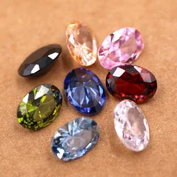 Decoration Oval shape Zircon glass crystal strass Pointback rhinestones for earring necklace pandent Jewelry