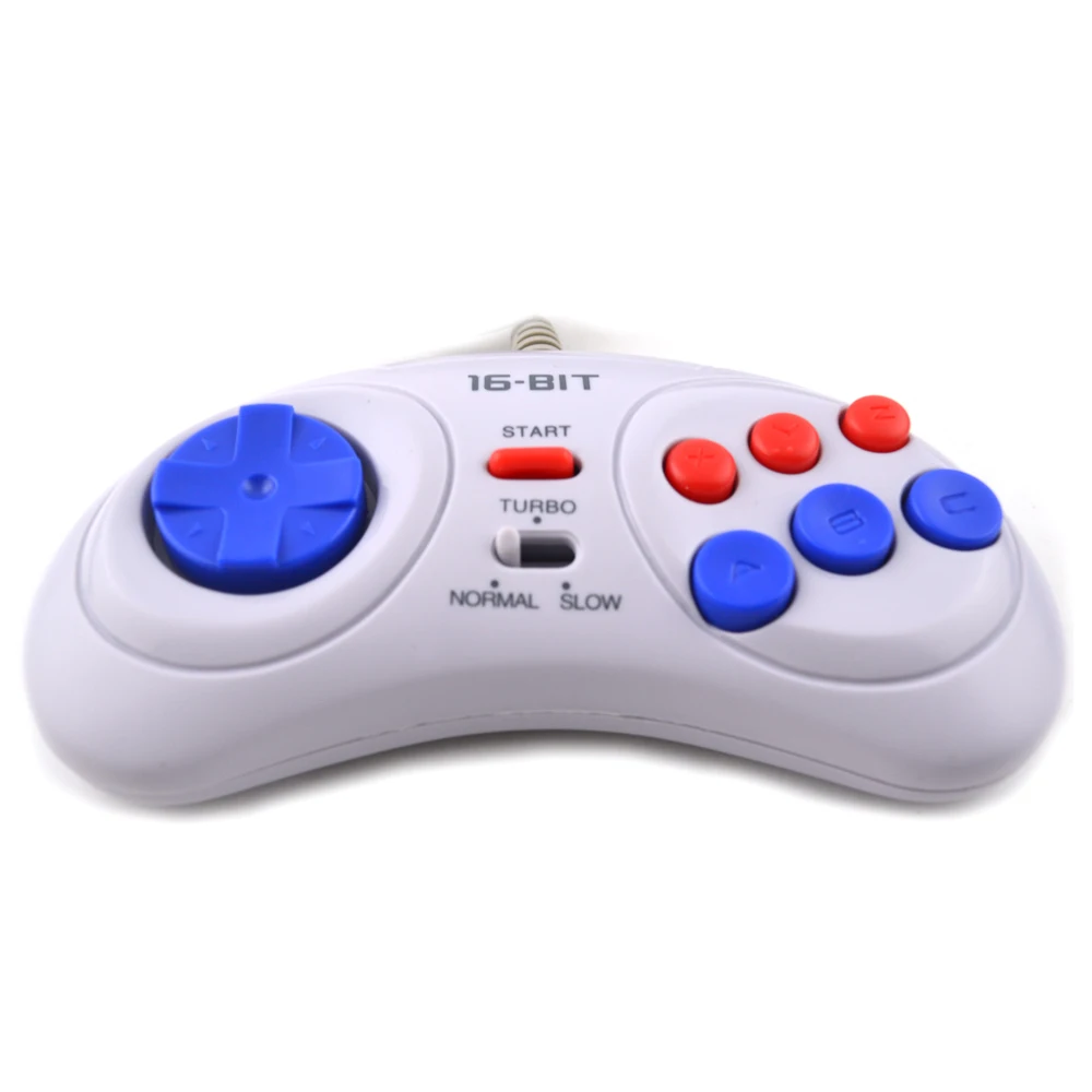 

Новый игровой контроллер для SEGA Genesis, 16-битный геймпад для MD-игр, аксессуары для подачи турбо и медленной работы