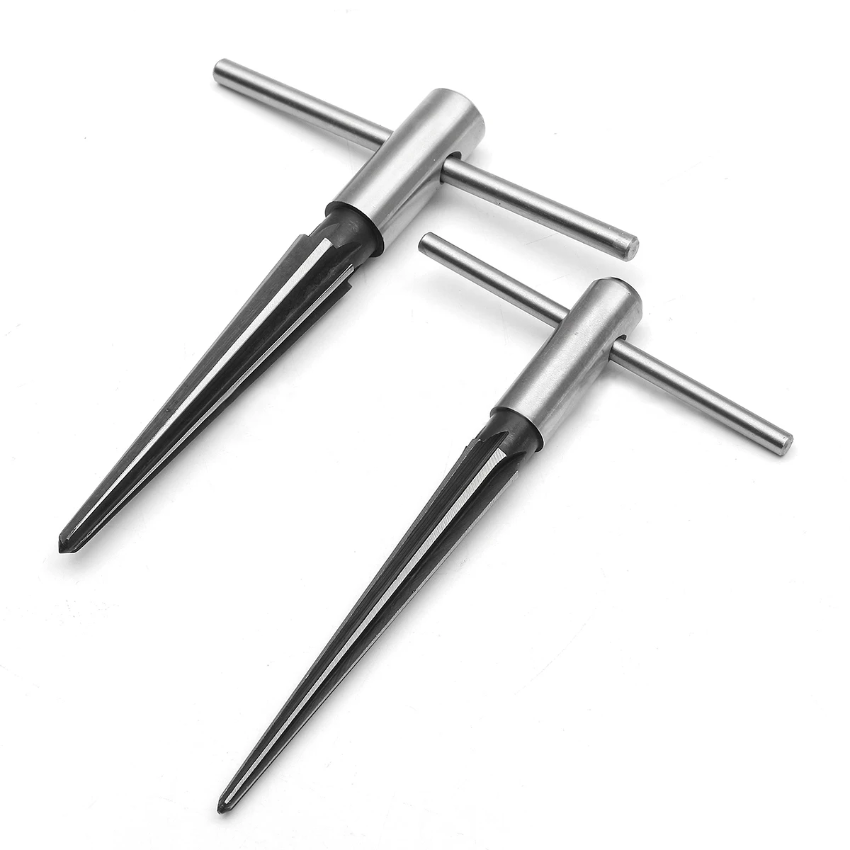 2PCS Handheld Tapered Reamer Set 1/8-1/2 Inch & 5/32-5/8 Inch Bridge Pin Hole Tapered Reamers Machinist Luthier Tools