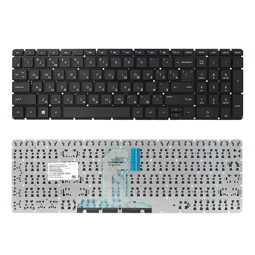

15-AC RU Laptop keyboard for HP Notebook 15-AF 15Q-AJ 250 G4 G5 255 G4 G5 256 G4 G5 15-AY 15-BA 813974-001 Without Frame