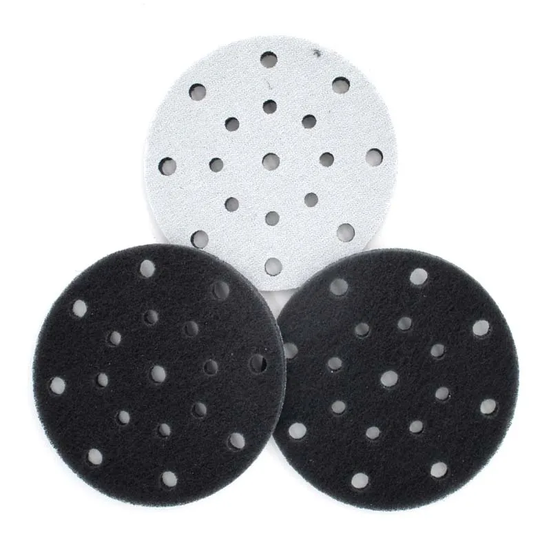 15PCS 6 Inch 17-Hole Multi-purpose Flocking Scouring Pad 240-800 Grit Industrial Heavy Duty Nylon Cloth for Polishing & Grinding
