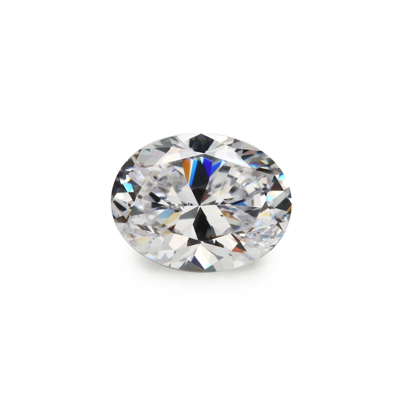 Size 2x3~13x18mm Oval Shape  5A White CZ Stone Zircon Synthetic Gems Cubic Zirconia For Jewelry