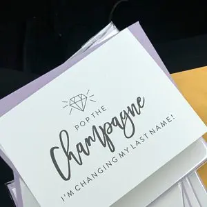 Personalize Pop the Champagne I'm Changing My Last Name Will You Be My Bridesmaid, Maid of Honor, Bridesman Proposal cards image 2