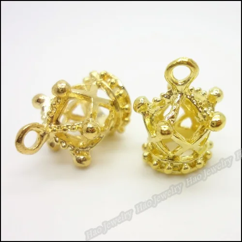 30 pcs Vintage Charms  Imperial crown  Pendant Gold-color Fit Bracelets Necklace DIY Metal Jewelry Making