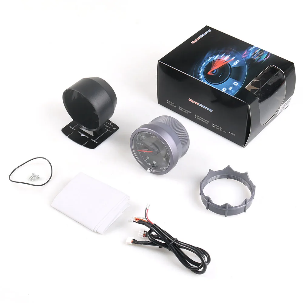 Dynoracing 60MM Voltage gauge Black Face Voltmeter with Amber & White Lighting 8-18V Car meter BX101483