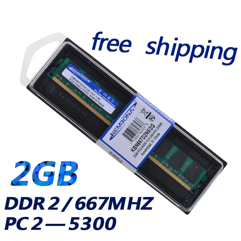 KEMBONA funciona bien en todas las placas base/nueva memoria de escritorio DDR2 RAM 2gb 667Mhz ddr2 2g 240pin