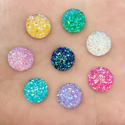 80pcs AB Resin 12mm Bling Ore round  flat back  rhinestone Wedding Ornaments  diy appliques D67*2