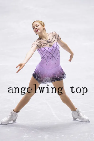 

purple figure skating dress girls ice skating dress custom women competition skating dresses free shipping ice clothing