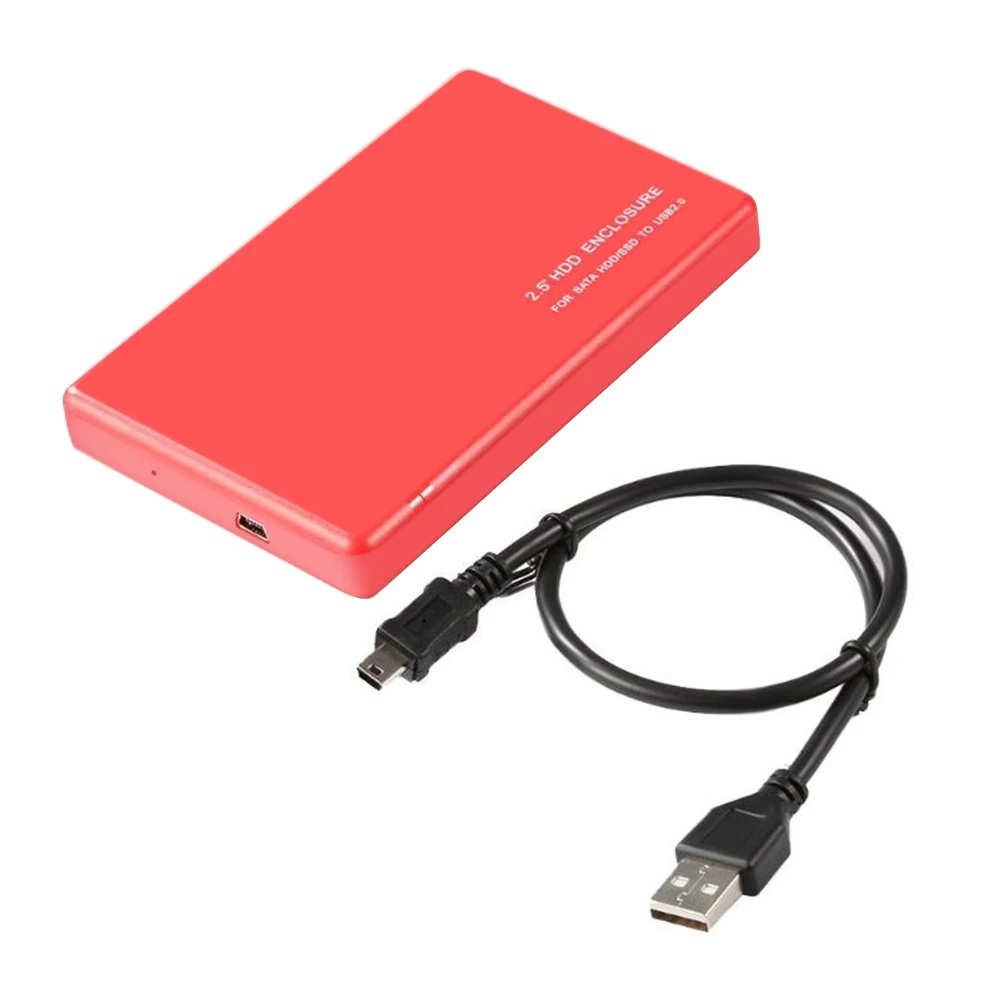 Großhandel Neue 480M/bps 2,5 zoll SATA USB 2,0 Externe HDD Gehäuse Festplatte SSD Fall