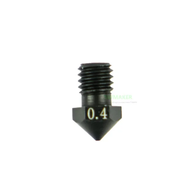 1pcs UM2+ 3D Printer Chromium Steel Nozzle Black 0.4mm 1.75mm, Stiffening, Long Life