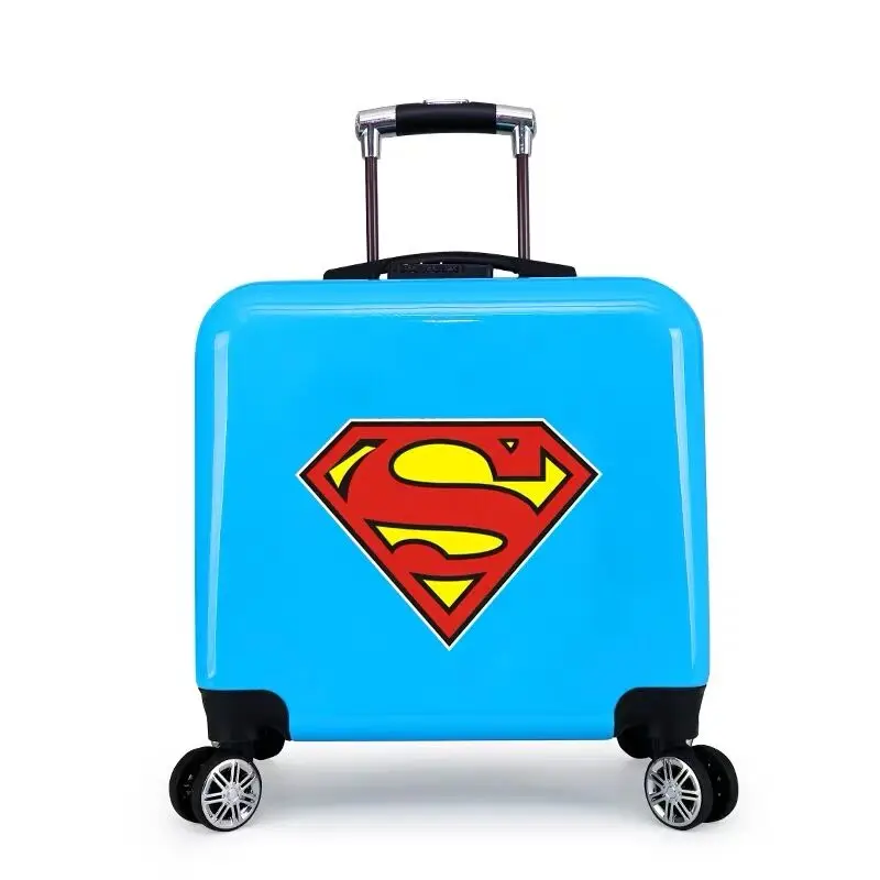 New boy cartoon trolley case kids suitcase rolling luggage girl lovely trolley box children school luggage bag with wheels