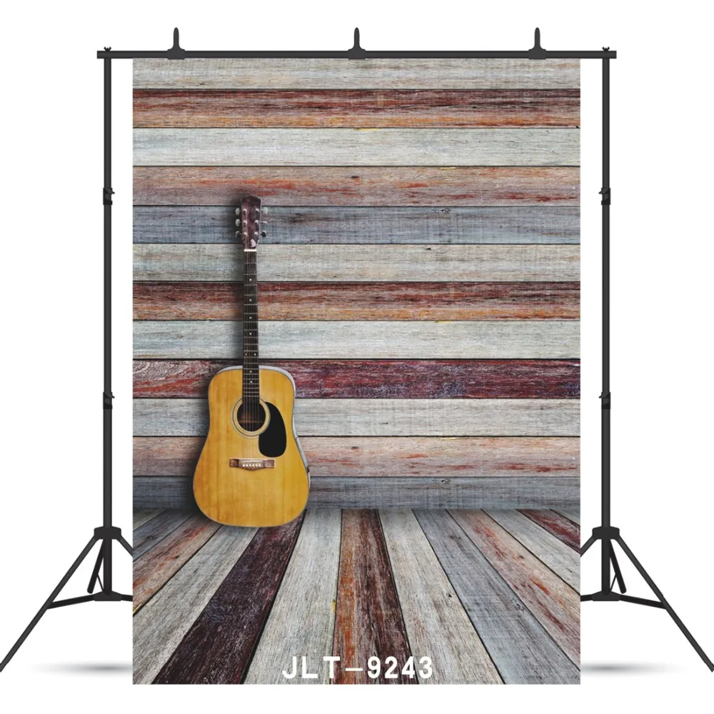 Mixed Color Board Wall Guitar   Photographic Background For Portrait Children Baby Shower Vinyl  Cloth  Backdrops Photo Shoot