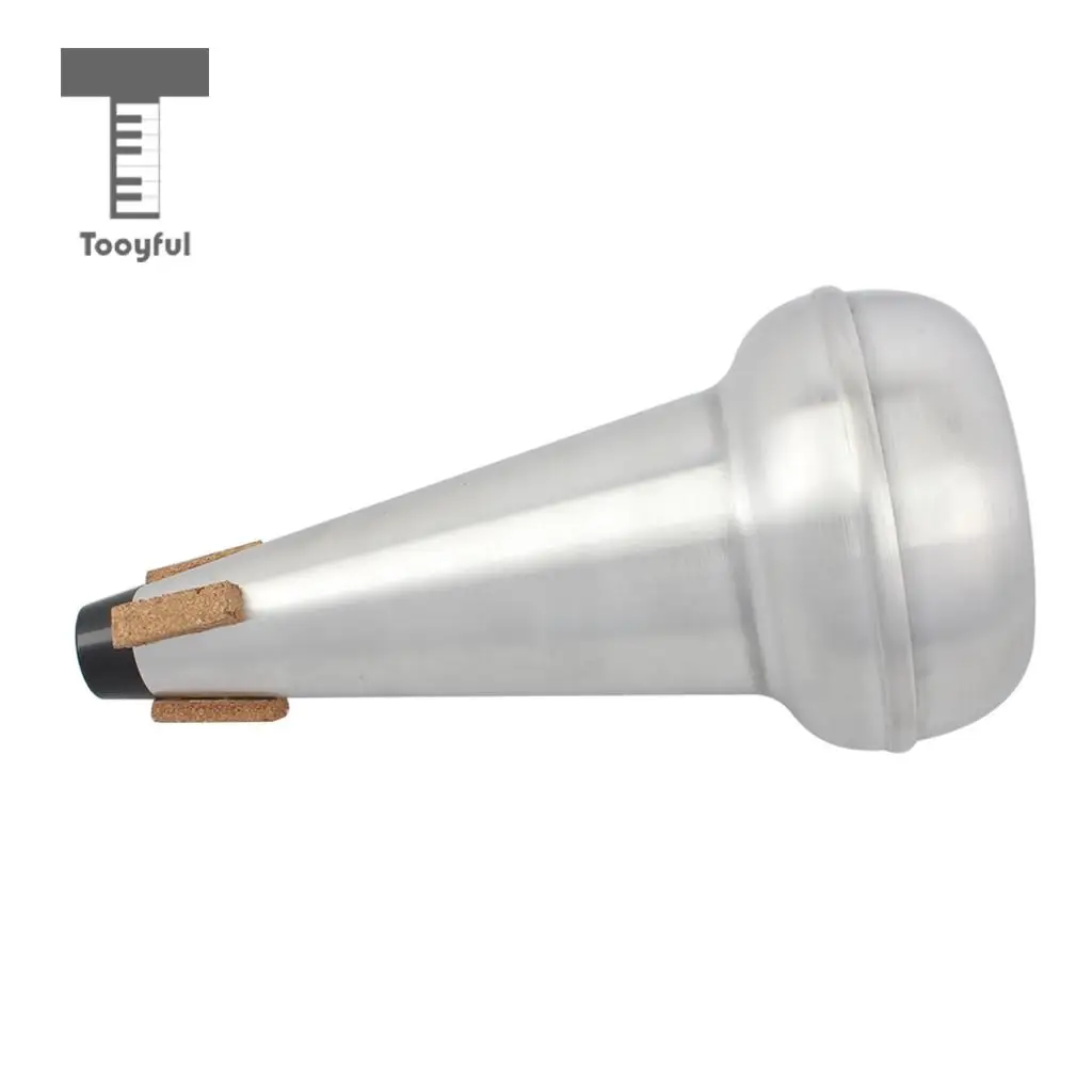 Tooyful High Quality 1Pc Light-Weight Practice Trombone Straight Mute Silencer Sourdine Aluminium for Alto Tenor Trombone Silver