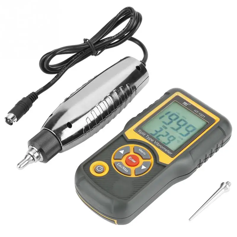 Digital Split Type Vibration Meter High Accuracy Vibration Tester Speed Range 0.1-199.9mm/s Acceleration Sensor Gauge With Probe