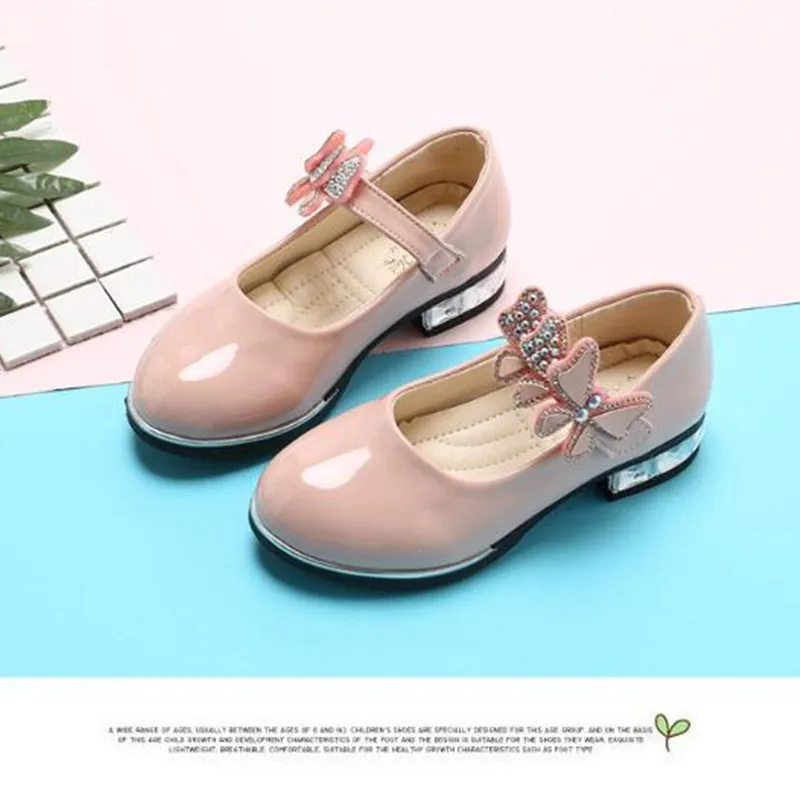 2019 Spring Autumn New Baby Girl shoes Children Shoes Flower Dress Shoes for Girls 3 4 5 6 7 8 9 10 11 12-16year pink blue white