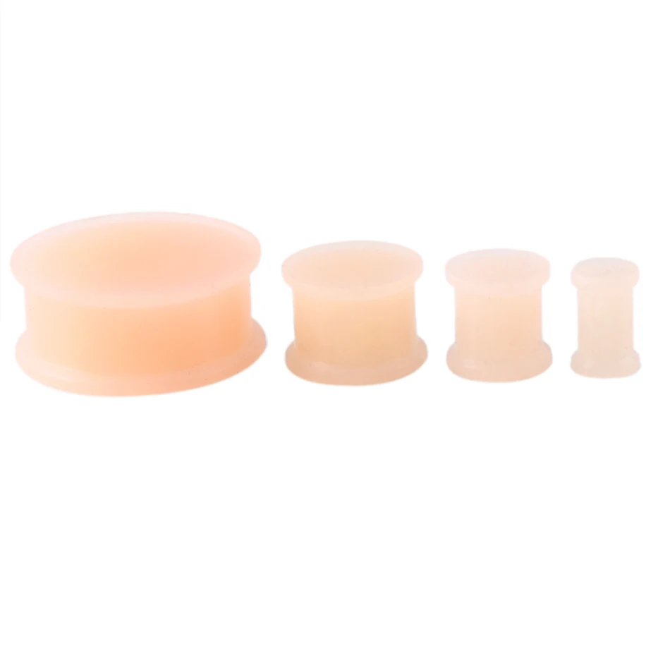 2PCS Skin Silicone Ear Plugs Tunnels Piercings Flexible Earring Gauges Ear Stretchers Silicone Tunnels Expanders Body Jewelry