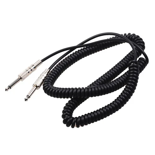 Electric Acoustic Guitar Bass Shielding Wire Spring 6.35mm Instrument Audio Cable 5M