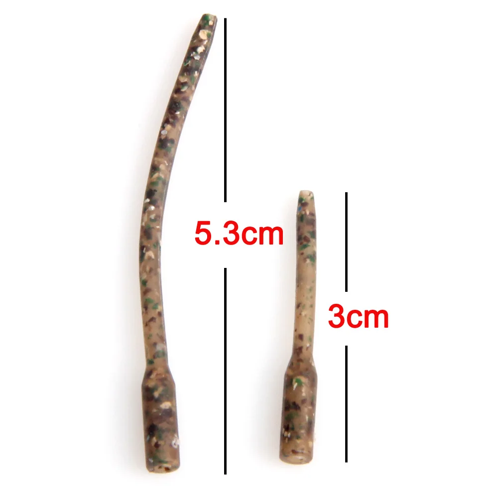 20Pcs Terminal Carp Fishing Anti Tangle Sleeves Camo Rubber Carp Rigs Anti Tangle Sleeve Swivels Connect Carp Fishing Tackle