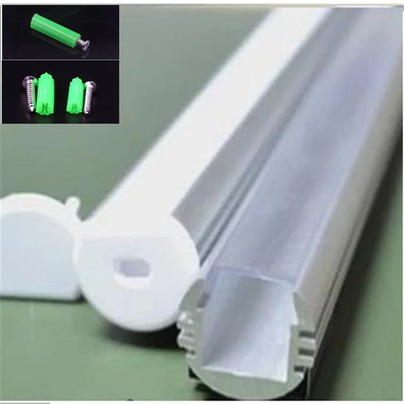 10pcs/lot  2m length round led aluminium profile for 11mm PCB board,led hard strip housing.  led bar light