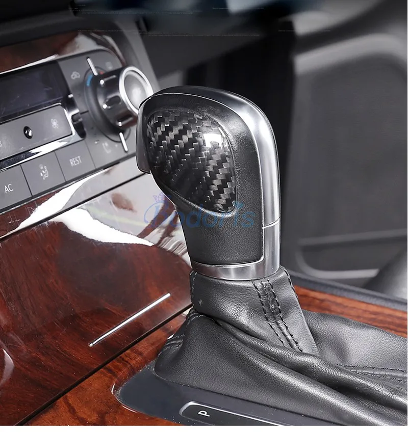 For VW Volkswagen Jetta Polo Golf MK4 MK5 MK6 MK7 Passat B5 B6 Real Carbon Fiber Front Hand Shift Gear Knob Panel Car Styling