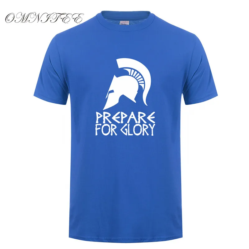 Summer Fashion Men T Shirt Sparta T-shirt Sparta Prepare For Glory T Shirts Cotton Short Sleeve Greece Men Clothing Top OT-551