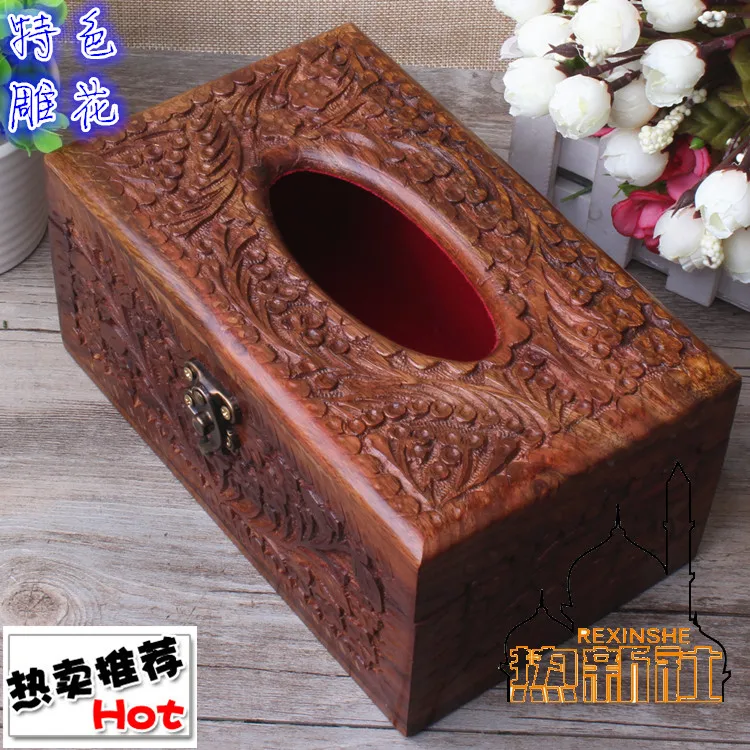 Pakistan Pakistan wood carving carved bronze box new listing