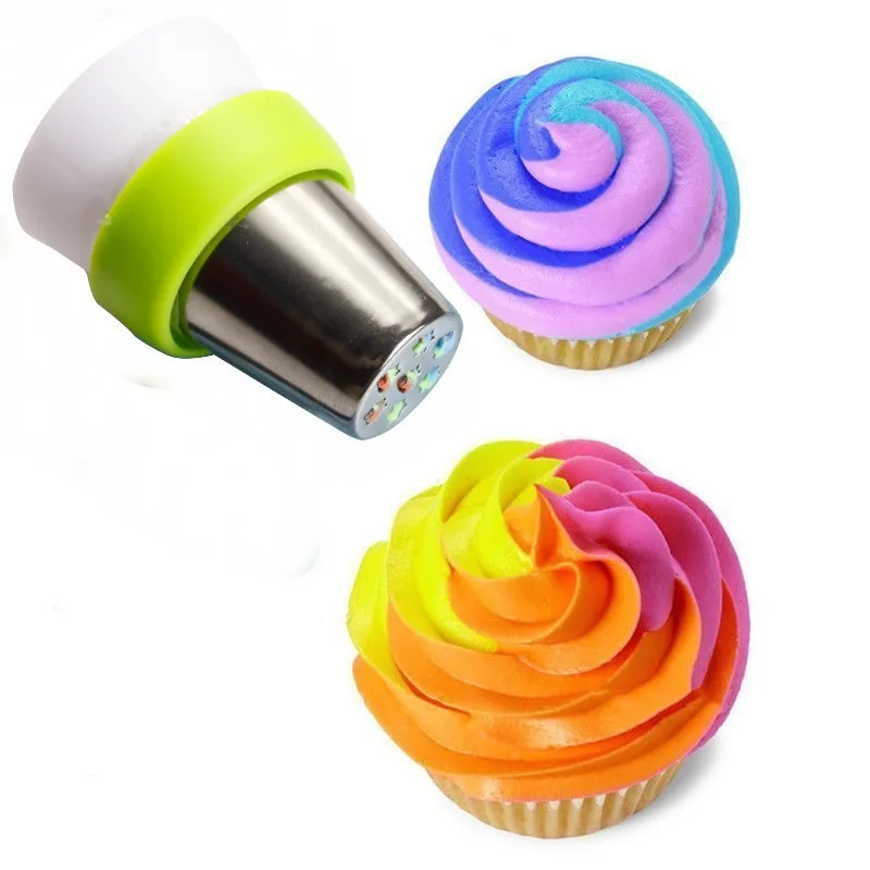 1 pcs 3 Holes Cake Decoration Converter Mix 3 Colors Icing Piping Nozzle Converter For Cupcake Nozzle Converter Connector LB 151