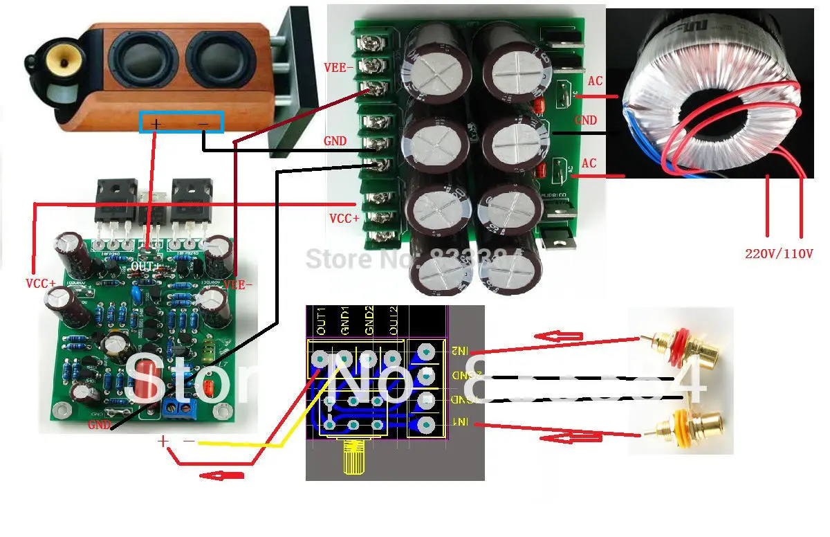 Imagem -03 - Placas de Amplificador de Áudio Classe ab l7 Mosfet de Potência de Áudio de Canal Duplo 300350w x2 Placa Montada