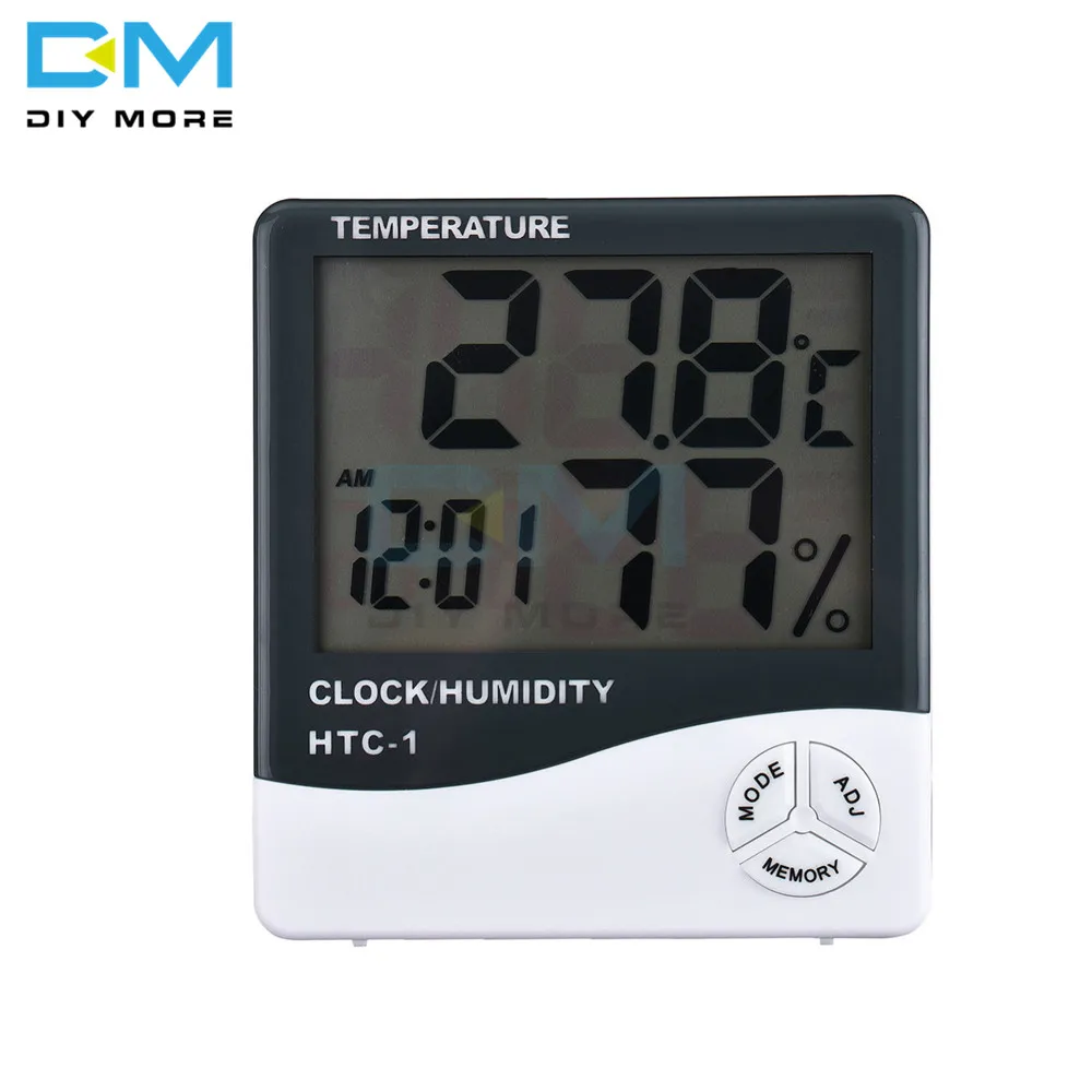 HTC-1 LCD Digital Thermometer Hygrometer Weather Station Temperature Humidity Desk Alarm Clock