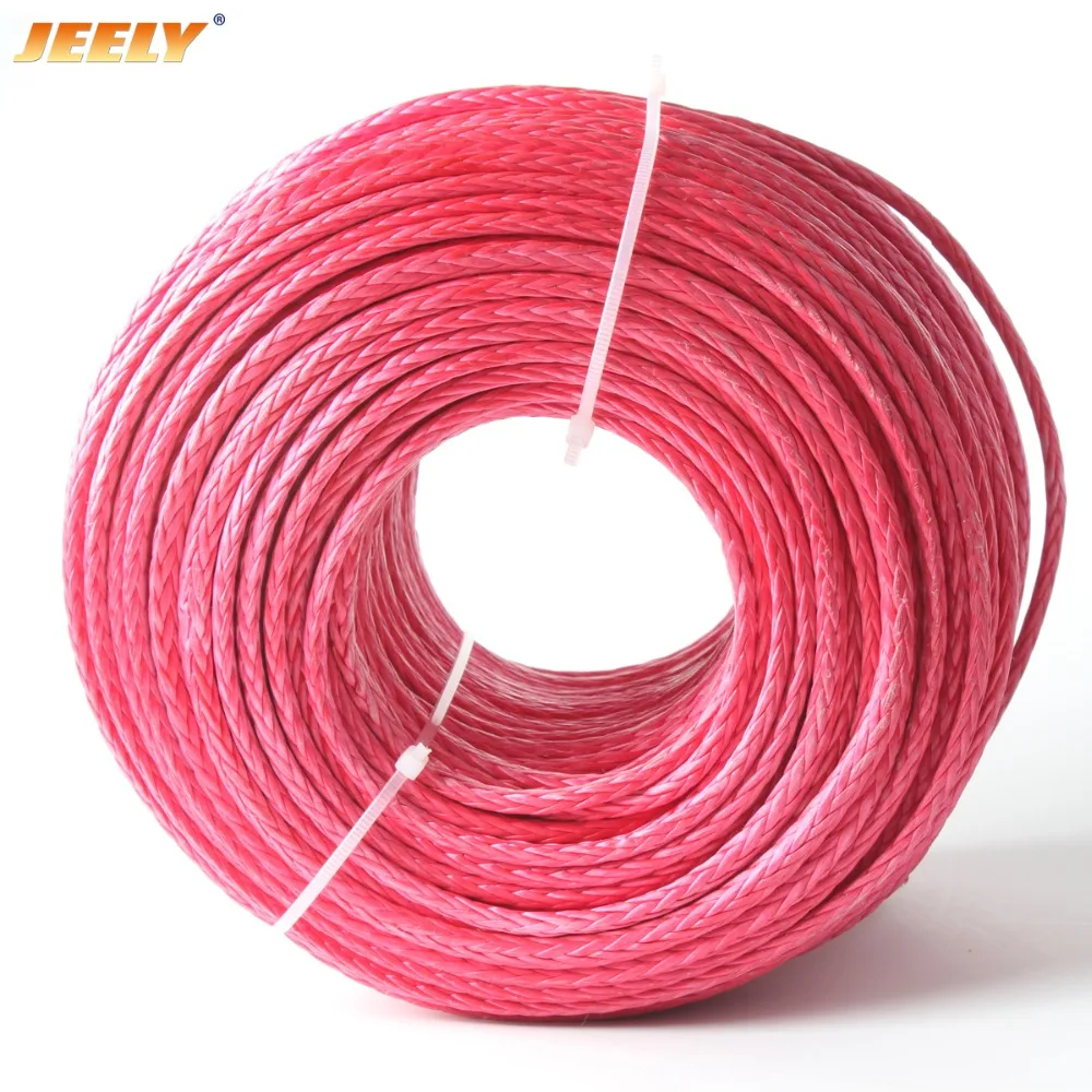 JEELY 500m 6mm 12 Weaves UHMWPE Hollow Braid Marine Anchor Winch Rope