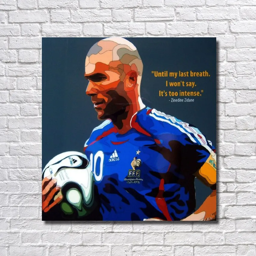 Handpainted  Football Poster Pop Art 100% Handmade Art Framed Canvas Oil Painting Wall Art Wall Pictures For Living Room