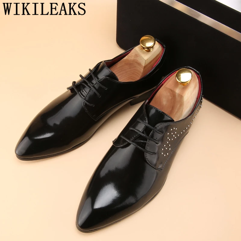 Party Shoes For Men Italian Brand Dress Shoes Men Formal Coiffeur Wedding Shoes Men Elegant Sapato Social Masculino Buty Damskie