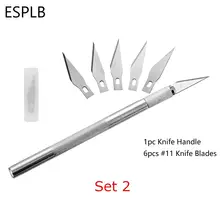 Non-Slip Metal Scalpel Knife Kit 50 Blades #6