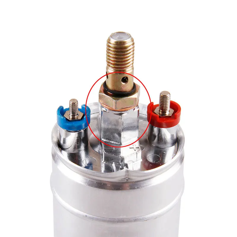 RASTP-Stainless Steel High Quality External Fuel Pump 044 Poulor 300LPH Color Silver RS-FP010