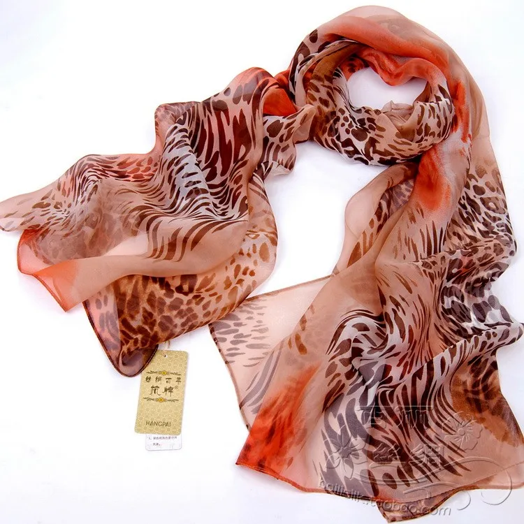 100% mulberry silk chiffon silk scarf with silk scarf  F003