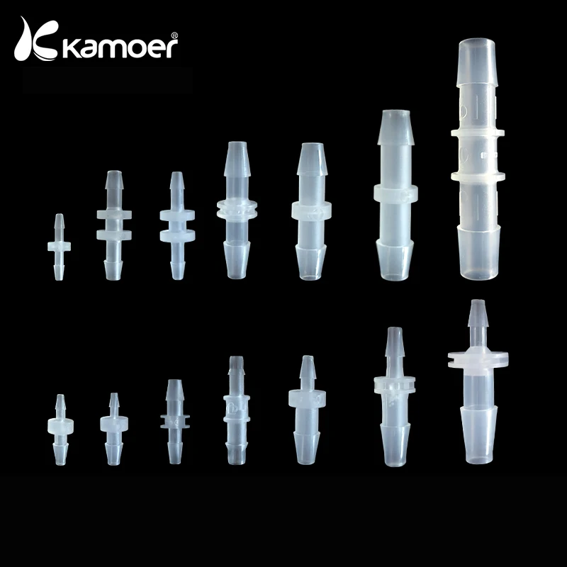 Kamoer PP Tube Connector 30pcs for Peristaltic Pump Water Pipe Straight Joint Hose and Reducer Joint