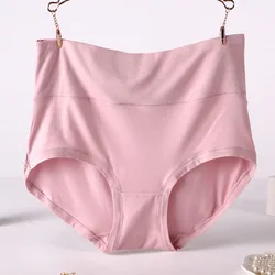 Q001 4 pz/lotto vendita calda di grandi dimensioni 6XL Panty solido vita alta biancheria intima delle donne mutandine morbido viscosa slip della biancheria