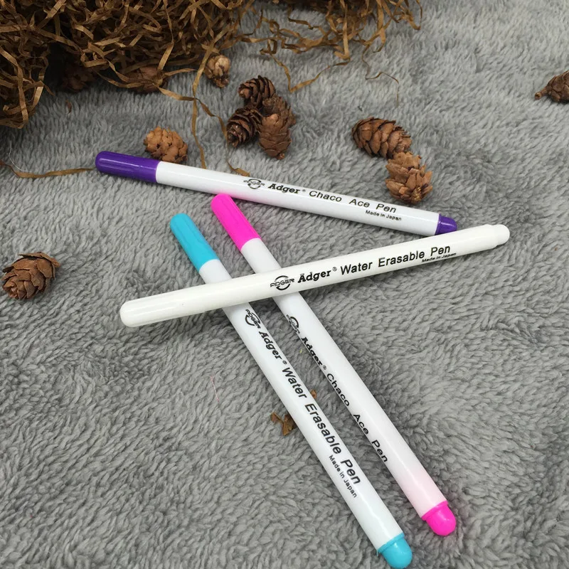 4 Pcs/Set Sewing Tools Air Erasable Pen Easy Wipe Off Water Soluble Fabric Marker Pen Temporary Marking Replace Tailor\'s Chalk