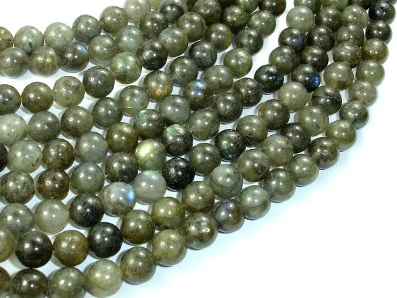 One strand 100% Natural Labradorite Beads 4MM 6 MM 8MM 10MM 12MM Round Semi Gem stone Loose Jewelry Beads 15.5