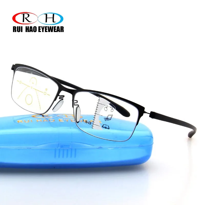 Fashion Progressive Glasses Anti Blue Ray Multifocal Reading Eyeglasses Presbyopic Spectacles Unisex Design Glasses Frame