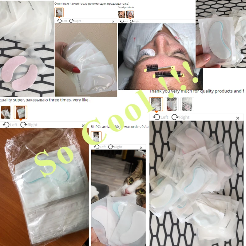 Almohadillas para Injerto de pestañas, parches de Gel para ojos, rosa y azul, envolturas adhesivas para extensiones de pestañas, herramientas de maquillaje, 10/20/50 pares