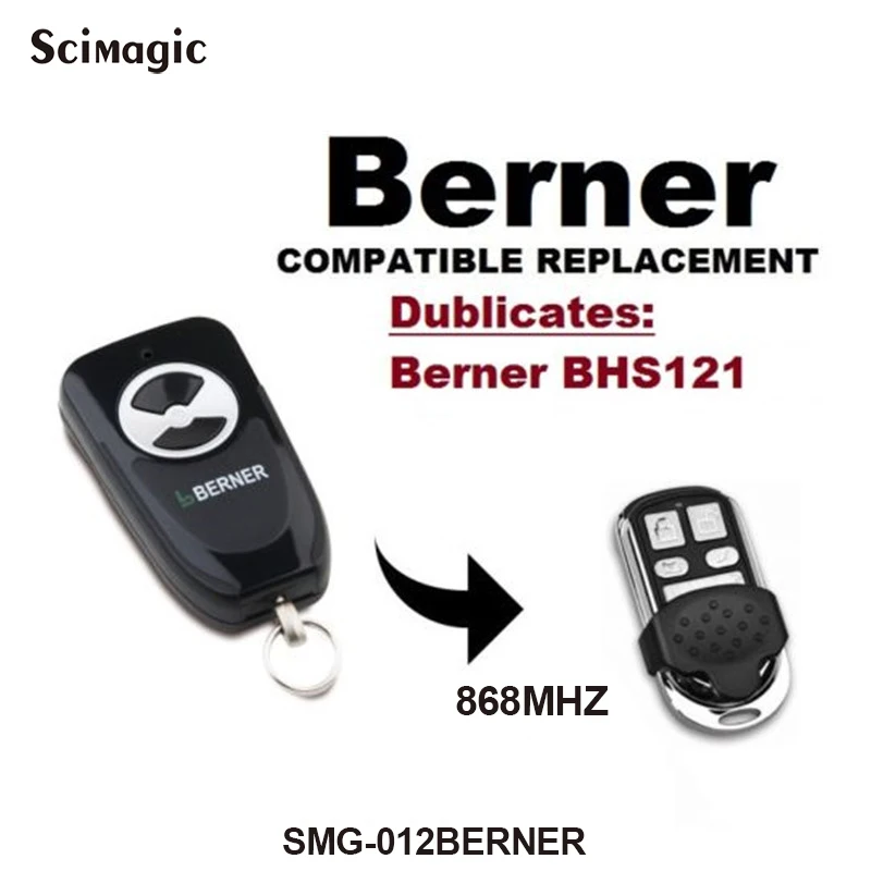 Berner BHS 211 221 153 110 140 121 130 remote control garage gate door clone Berner remote duplicator 868.3MHz