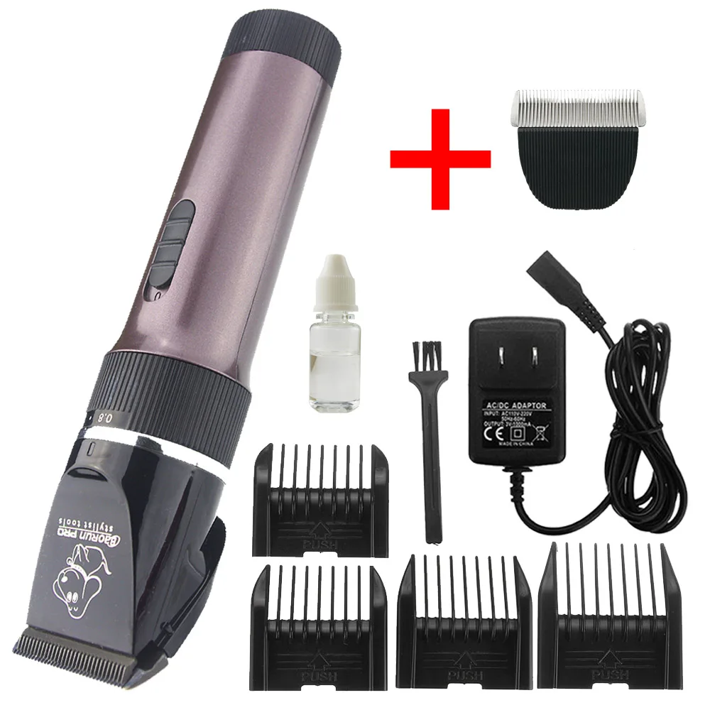 Rechargeable Professional High Power Electric Pet Dog Hair Trimmer Cat Pet Low-noise Hair Shaver Clipper Big Dog Cutting Machine